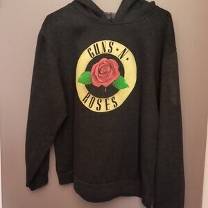 Women's DARK GREY GUNS N ROSES SWEATSHIRT SIZE MEDIUM -LARGE